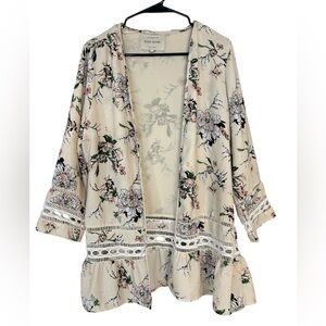 River Island Floral Print Lace Robe